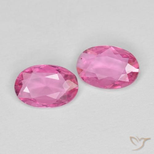 Pedras preciosas de Safira Rosa escuro natural de 0.62 ct, oval, VVS