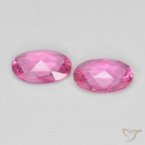 Pedras preciosas de Safira Rosa escuro natural de 0.62 ct, oval, VVS
