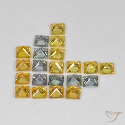 Pedras preciosas de Safira Multicolorido natural de 2.87 ct, Quadrado, VS