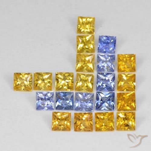 Pedras preciosas de Safira Multicolorido natural de 3.37 ct, Quadrado, VS