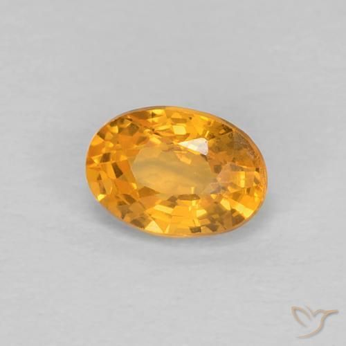 0.66ct Natural Laranja-Ouro Safira, oval, VS