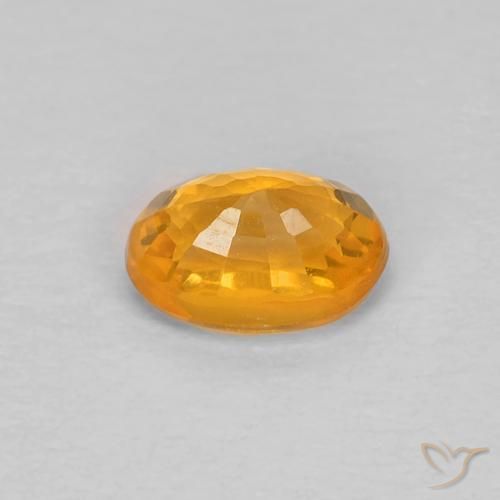 Safira Laranja-Ouro Natural 0.66ct, oval, VS