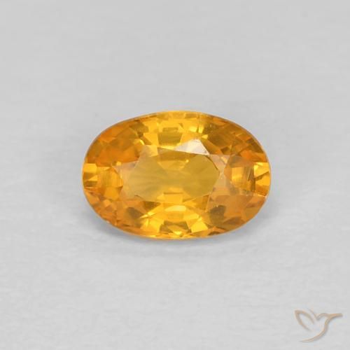 0.56ct Natural Laranja Médio Safira, oval, VVS-VS