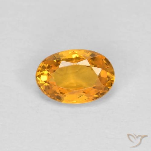 0.55ct Natural Laranja Médio Safira, oval, VVS-VS