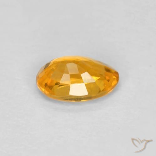 Safira Laranja-Ouro Natural 0.54ct, oval, VS