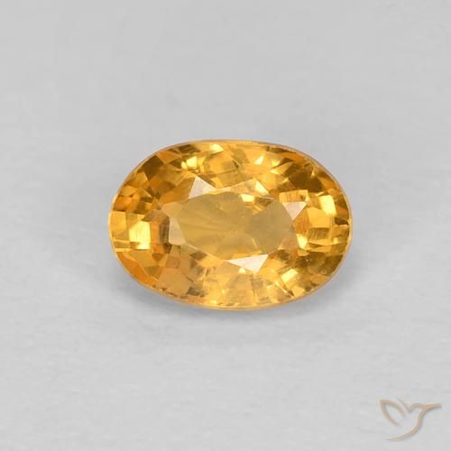0.65ct Natural Laranja-Ouro Safira, oval, VS