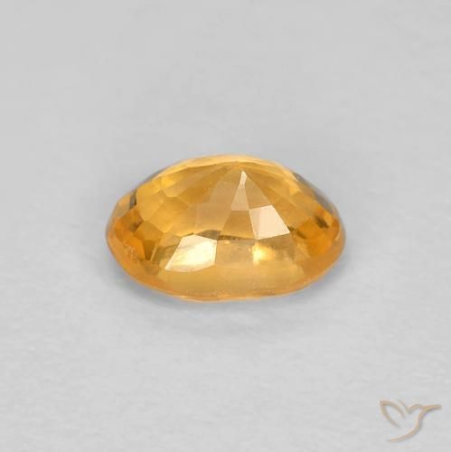 Safira Laranja-Ouro Natural 0.65ct, oval, VS