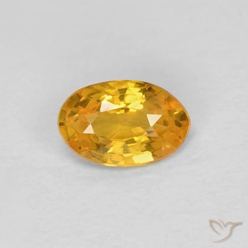 0.46ct Natural Laranja-Ouro Safira, oval, VVS-VS