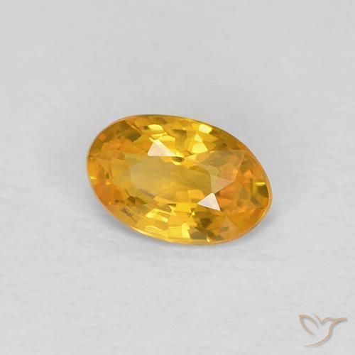 Safira Laranja-Ouro Natural 0.46ct, oval, VVS-VS