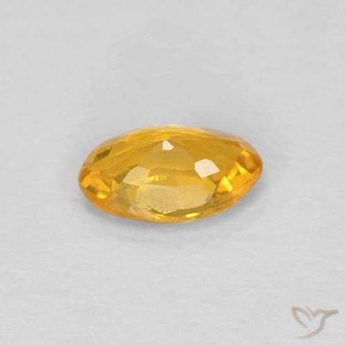 Safira Laranja-Ouro Natural 0.46ct, oval, VVS-VS