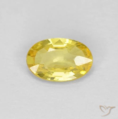 0.46ct Natural Amarelo Dourado Claro Safira, oval, VS