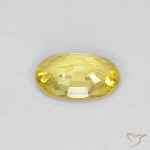 Safira Amarelo Dourado Claro Natural 0.46ct, oval, VS