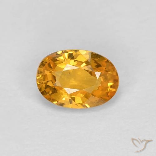 0.60ct Natural Laranja Médio Safira, oval, VS