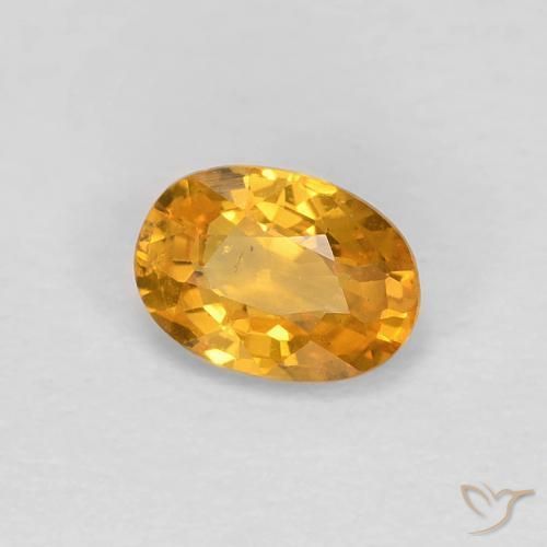 Safira Laranja Médio Natural 0.60ct, oval, VS