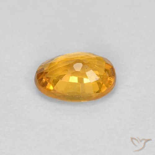 Safira Laranja Médio Natural 0.60ct, oval, VS
