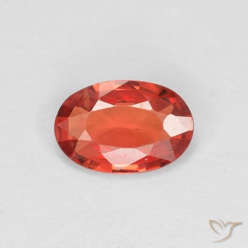 0.47ct Natural Vermelho Carmesim Brilhante Safira, oval, VS