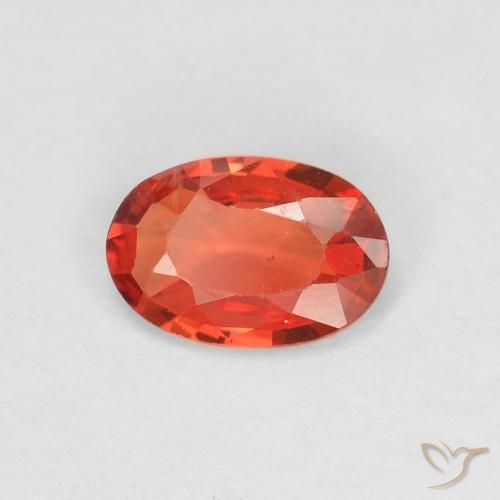 Safira Vermelho Carmesim Brilhante Natural 0.47ct, oval, VS