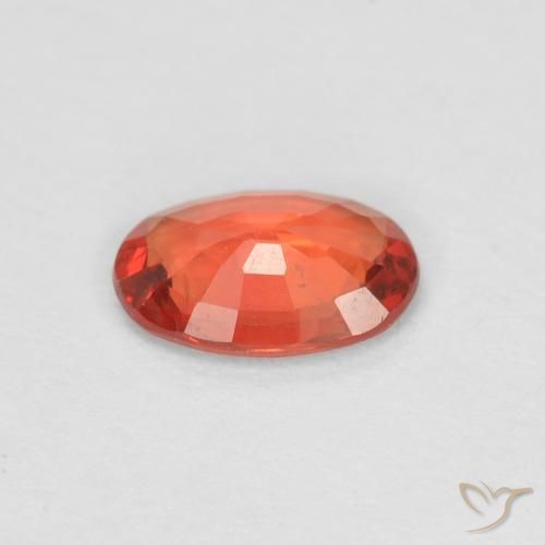 Safira Vermelho Carmesim Brilhante Natural 0.47ct, oval, VS
