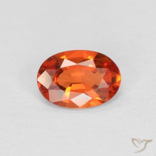 0.48ct Natural laranja avermelhado Safira, oval, VS