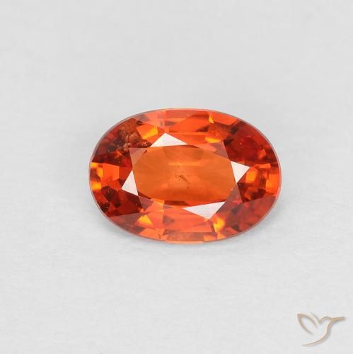 0.55ct Natural laranja avermelhado Safira, oval, VS