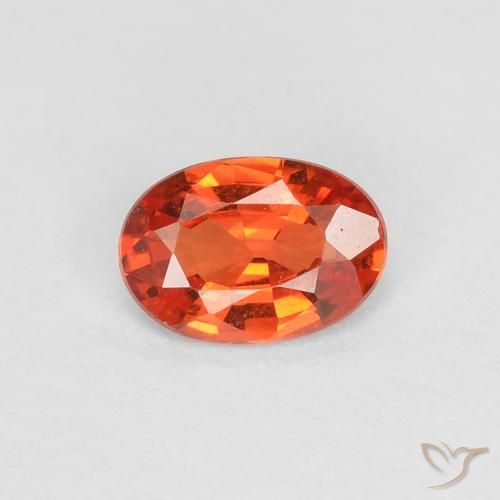 0.46ct Natural laranja avermelhado Safira, oval, VS