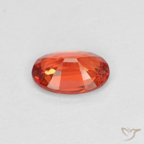 Safira vermelho médio Natural 0.50ct, oval, VS