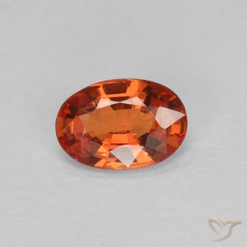 0.43ct Natural laranja avermelhado Safira, oval, VVS-VS
