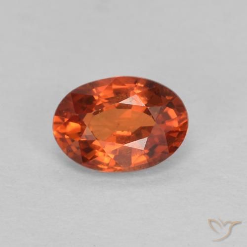 0.62ct Natural laranja avermelhado Safira, oval, VVS-VS