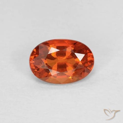 0.55ct Natural vermelho médio Safira, oval, VVS