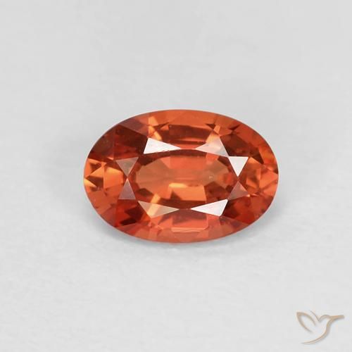 0.57ct Natural vermelho médio Safira, oval, VVS