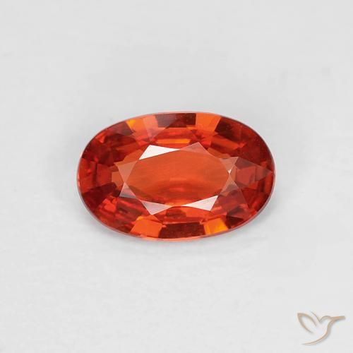 0.47ct Natural vermelho médio Safira, oval, VVS