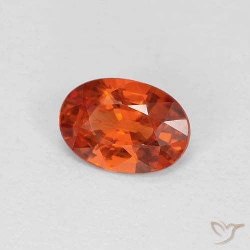 Safira Vermelho Carmesim Brilhante Natural 0.48ct, oval, VVS