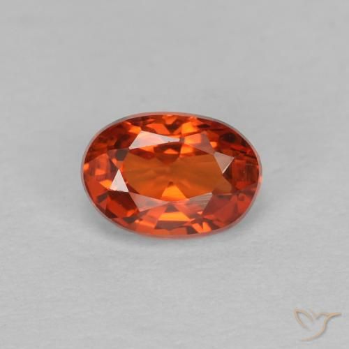 0.67ct Natural laranja avermelhado Safira, oval, VVS