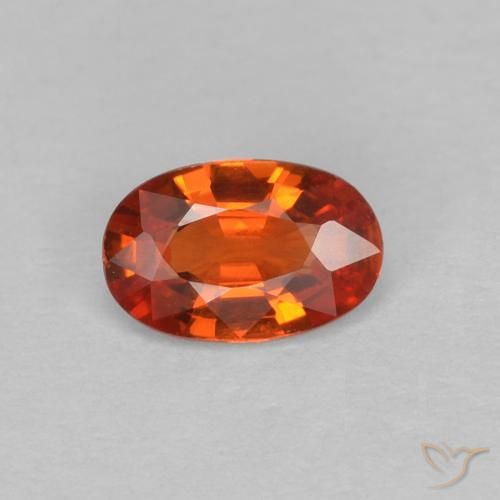 0.46ct Natural laranja avermelhado Safira, oval, VVS