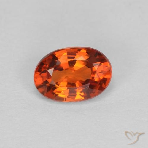 0.59ct Natural laranja avermelhado Safira, oval, VVS