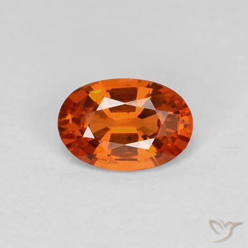 0.60ct Natural laranja avermelhado Safira, oval, VVS