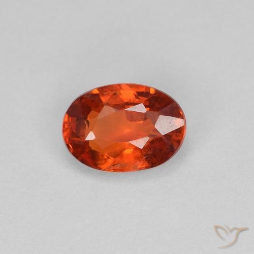 0.63ct Natural fogo laranja Safira, oval, VS