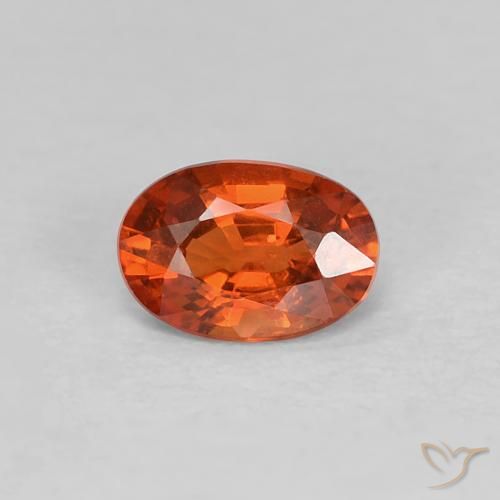 0.47ct Natural Vermelho Âmbar Profundo Safira, oval, VS
