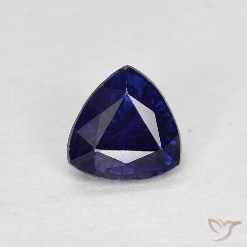 0.39ct Natural Crepúsculo Azul Safira, Trilhão, VVS-VS