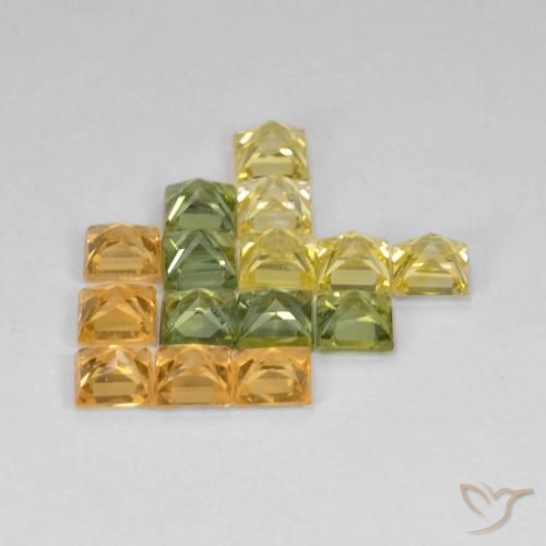 Pedras preciosas de Safira Multicolorido natural de 3.65 ct, Quadrado, VS