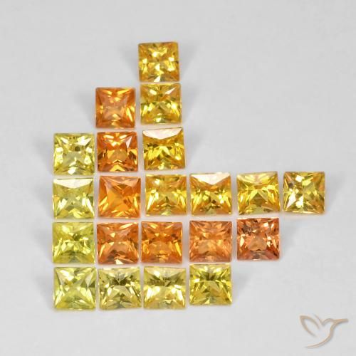 2.71ctw Natural Multicolorido Safira, Quadrado, VS