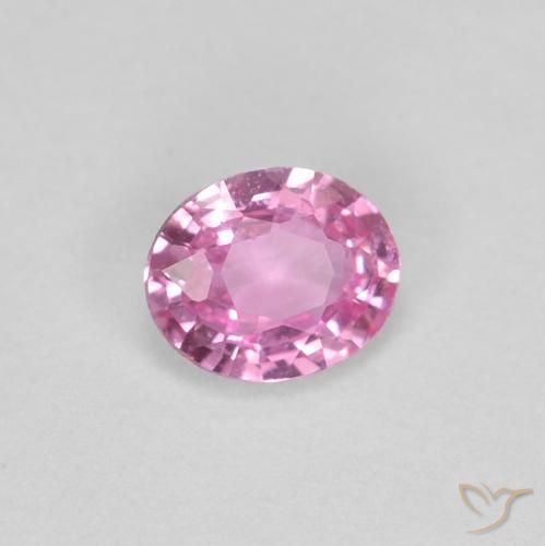 Safira rosa médio Natural 0.37ct, oval, VVS-VS
