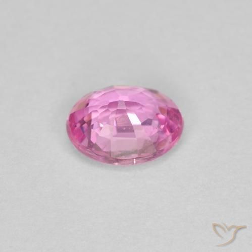Safira rosa médio Natural 0.37ct, oval, VVS-VS