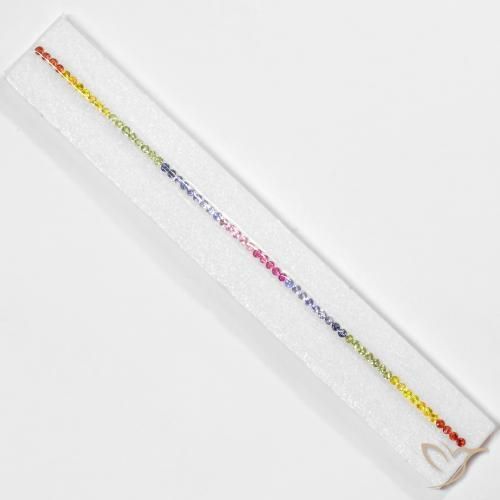 5.57ctw Natural Multicolorido Safira, Redondo, VS