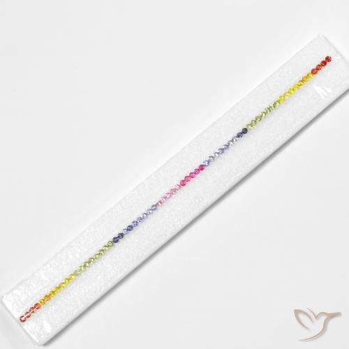 Pedras preciosas de Safira Multicolorido natural de 5.57 ct, Redondo, VS