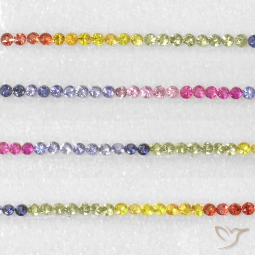 Pedras preciosas de Safira Multicolorido natural de 5.57 ct, Redondo, VS