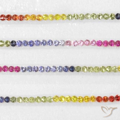 Pedras preciosas de Safira Multicolorido natural de 5.47 ct, Redondo, VS
