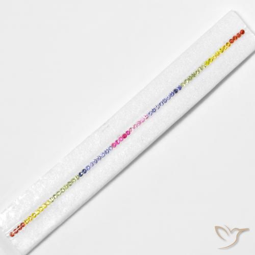5.06ctw Natural Multicolorido Safira, Redondo, VS