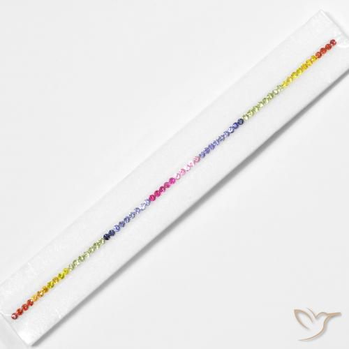 Pedras preciosas de Safira Multicolorido natural de 5.63 ct, Redondo, VS