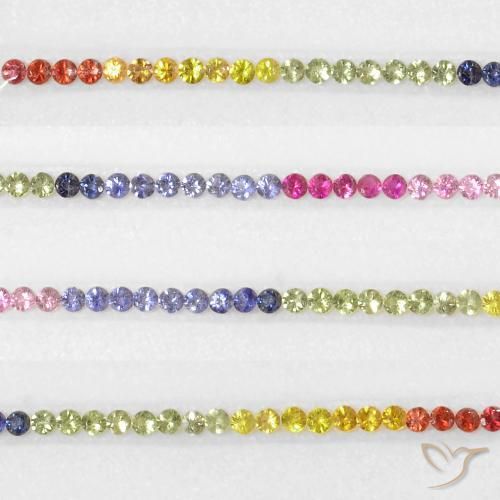 Pedras preciosas de Safira Multicolorido natural de 5.63 ct, Redondo, VS
